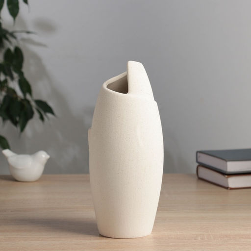 Ваза «Уилстон», d=5 см, 22×9.5 см, керамика, бежевая