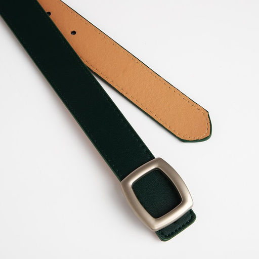 Ремень женский, ширина 3 см, пряжка металл, цвет зелёный - Simaland фото 4