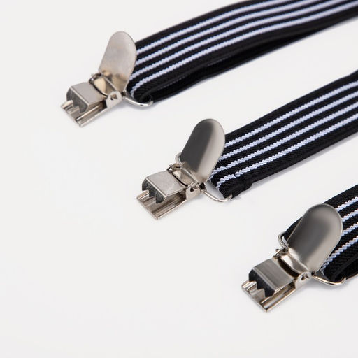 Подтяжки взрослые, ширина 2.5 см, цвет чёрный/бежевый - Simaland фото 4