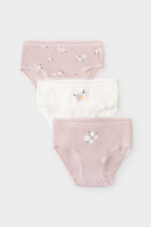 К 1909-3уп/экрю,дымчатая роза,ромашковое поле, трусы/ уп