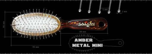 Расчёска Salon Amber Metal MINI - Butterfly фото 2