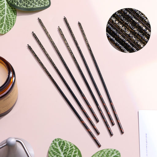 Набор свечей в торт, 6 штук Сияние, жёлтый с чёрным, 17 см - Страна карнавалия фото 3