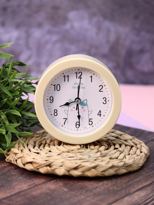 Часы-будильник Morning dog, white (12,5х12,5 см)