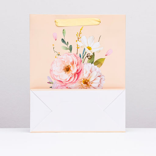 Цена за 2 шт. Пакет ламинированный "Цветочная геометрия", 26 х 32 х 12 см