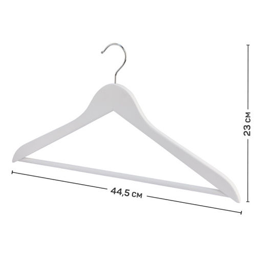 Набор вешалок дерев., 6 шт., прямых, с переклад., 44.5*23*1.2 см, цвет сиреневый, LAV, шт - Valiant фото 19