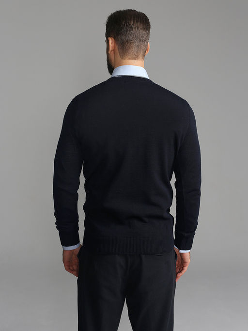 Джемпер мужской GREG G121-12-зигзаг D1 (синий/бордо)  фото 5