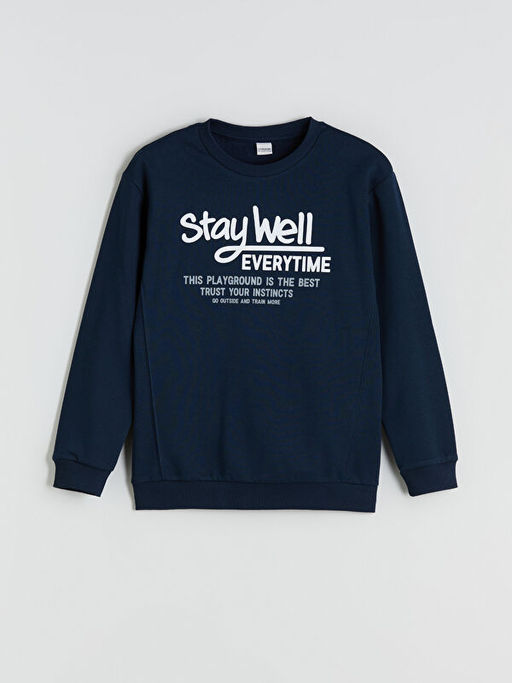Bisiklet Yaka Erkek ?ocuk Sweatshirt