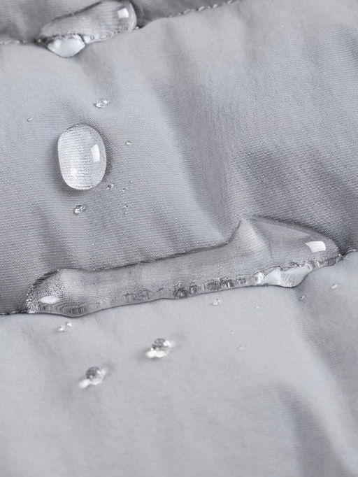 Куртка женская гибридная стёганая с капюшоном с графеновой подкладкой серого цвета 9622_1Sr