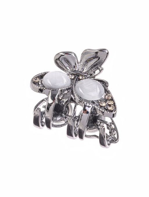 Цена за 6 шт. Крабик для волос «Ширли стиль», бабочка, 2.5 см, чёрный