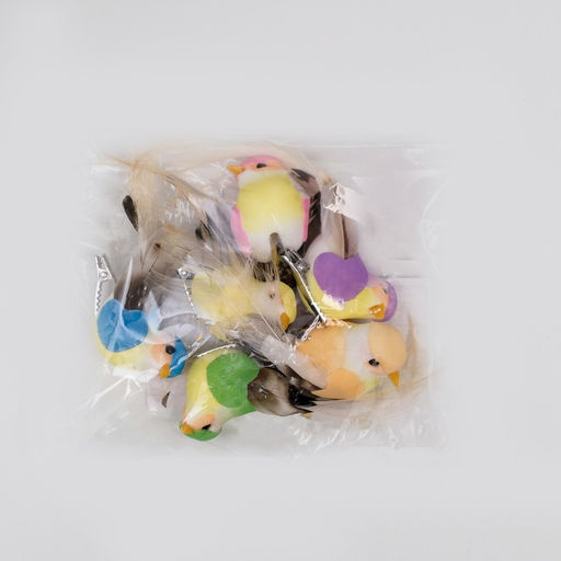 Цена за 6 шт. Декор на прищепке «Птица», МИКС, 8.5×2, 5×3 см