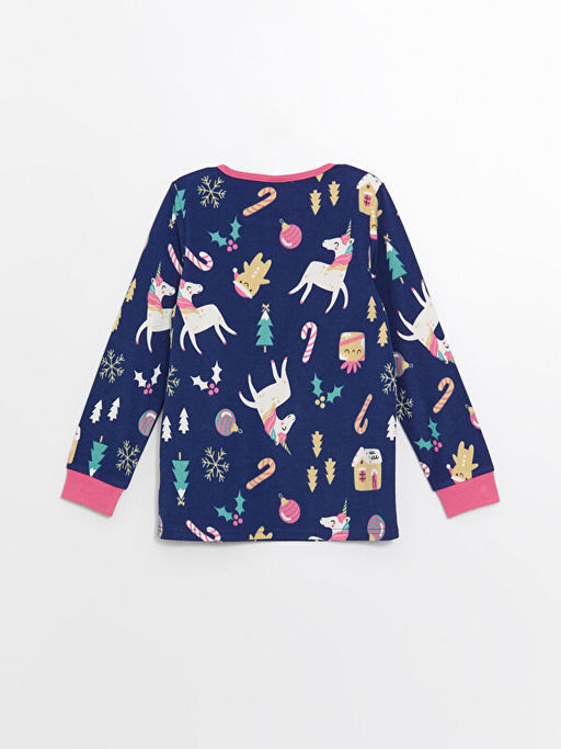 Bisiklet Yaka K?z ?ocuk Pijama ?st