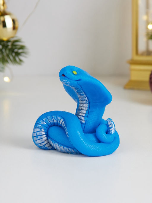 Фигурное мыло Змея Кобрюша синее, 40г - Мыльные штучки фото 2