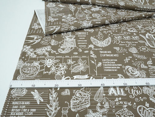 Вафельное полотно Кафе цв.коричневый, ш.1.5м, хлопок-100%, 155гр/м.кв - Купава фото 6