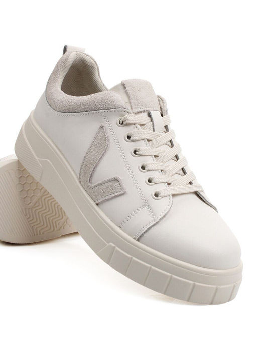 03-YС354-3 LT. BEIGE Полуботинки спортивные женские (натуральная кожа, натуральная замша)