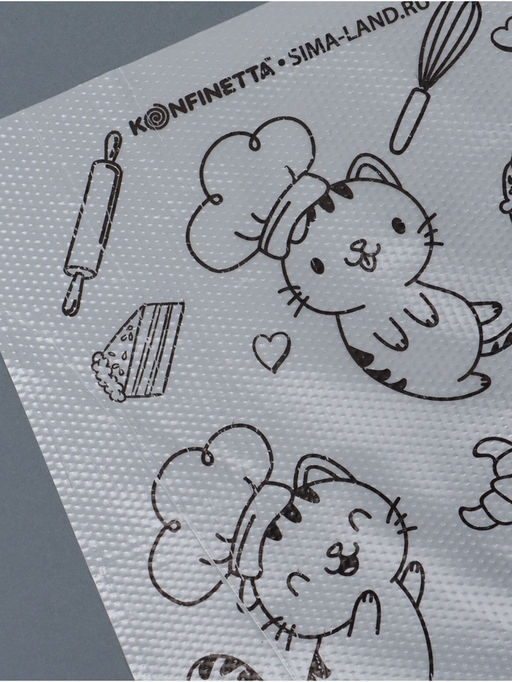 Кондитерские мешки «Котики» 35×20 см, 50 шт.