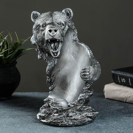 Подставка для бутылки «Медведь», 25×14×15 см, сталь