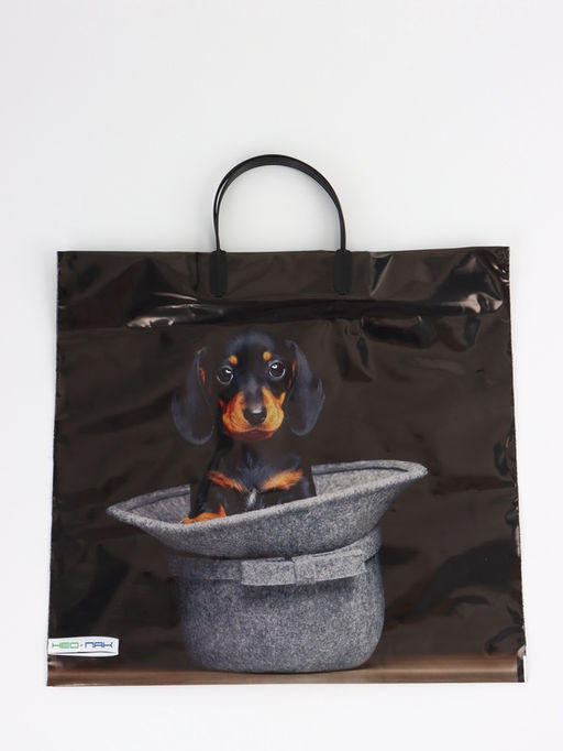 Цена за 5 шт. Пакет «Такса», полиэтиленовый, пластиковая ручка, 37×35 см, 90 мкм