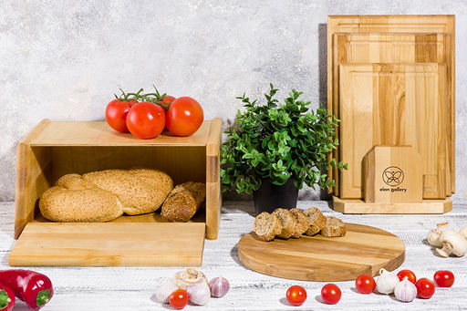 Комплект 3 досок 32*22*1,8 см, 29*20*1,8 см, 24*18*1,8 см "Прямоугольник" на дер. подстав.