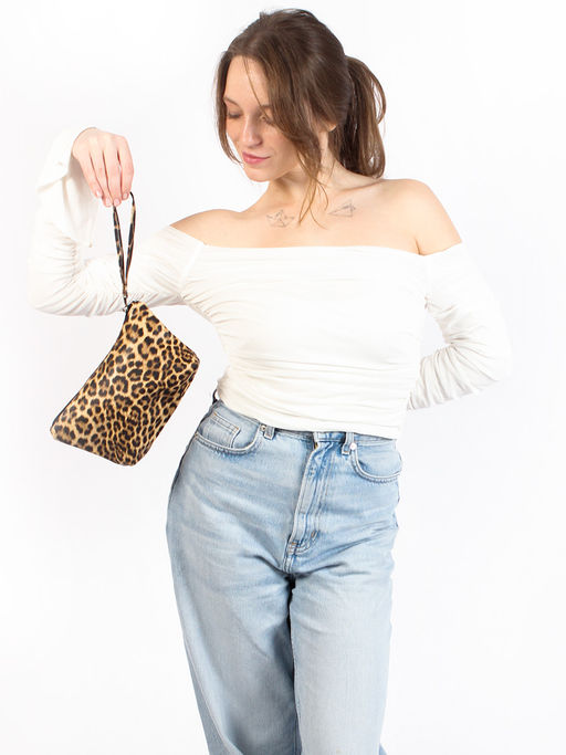 LACCOMA косметичка Бетта-леопард рыжый эко кожа хлопок  фото 8