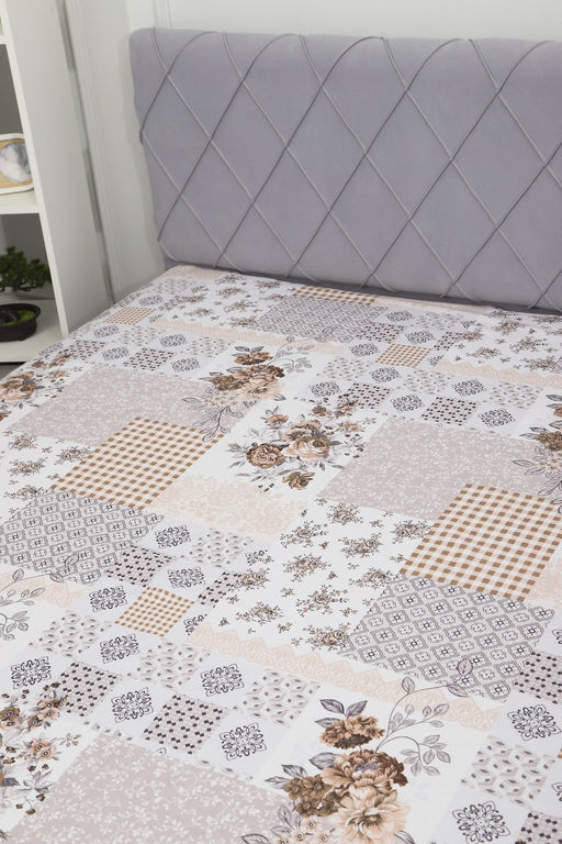 Простыня на резинке перкаль Коллаж