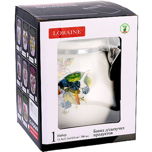 60145 Банка для сыпучих 700мл Лесные ягоды с лимонами дол/жел LR (х36) - Mayer&boch фото 5