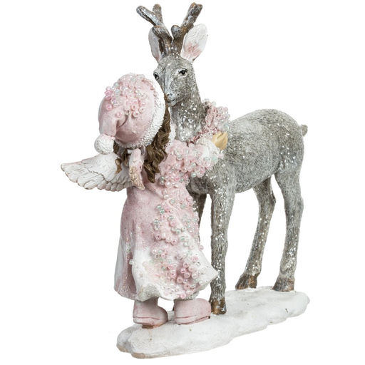 Фигурка декоративная "Девочка с оленем", L15 W5,5 H14,5 см