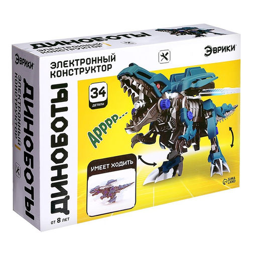 Электронный конструктор Диноботы Монолопхозавр, 34 детали - Эврики фото 6
