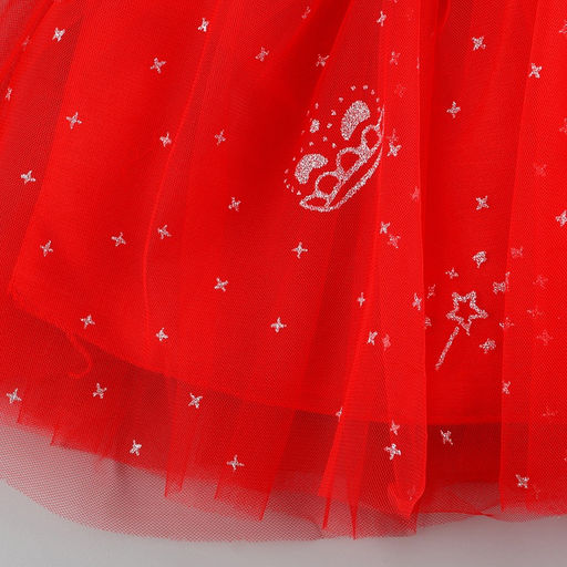 Карнавальный костюм «Новогодняя принцесса», рост 98 см, ободок, платье с короной, красный