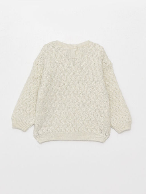 Bisiklet Yaka Kendinden Desenli K?z Bebek Triko Kazak - Waikiki фото 2