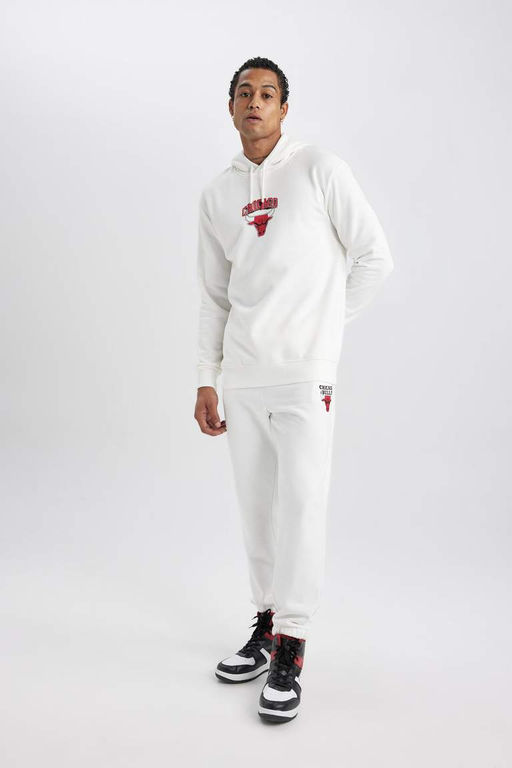 DeFactoFit Толстые спортивные штаны стандартного кроя для джоггеров NBA Chicago Bulls  фото 3