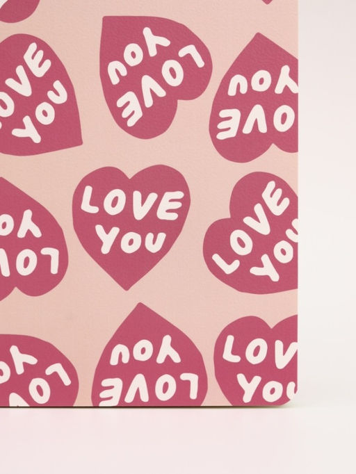 Блокнот (А5) "Love writings hearts", pink (14.5х21 см)