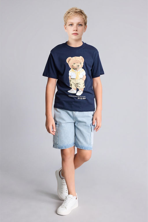 Overshirt Fit Ay_c_k Bask_l_ Ti__rt Erkek _ocuk - Defacto фото 2