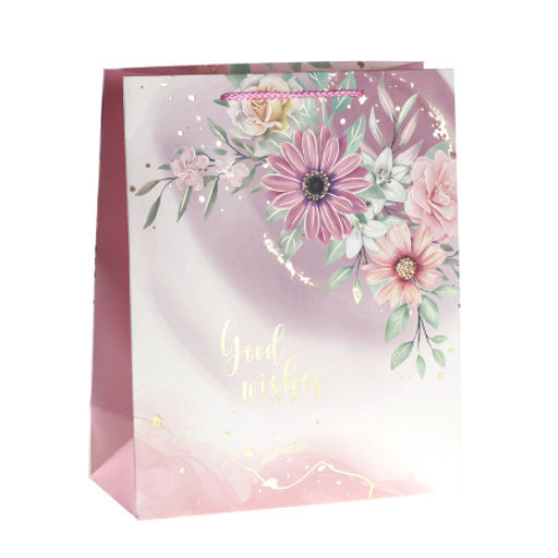 Цена за 12 шт. Пакет подарочный 31x42x12см Цветы / 3251XL /уп 12/300/ - ГалеонТрейд фото 3