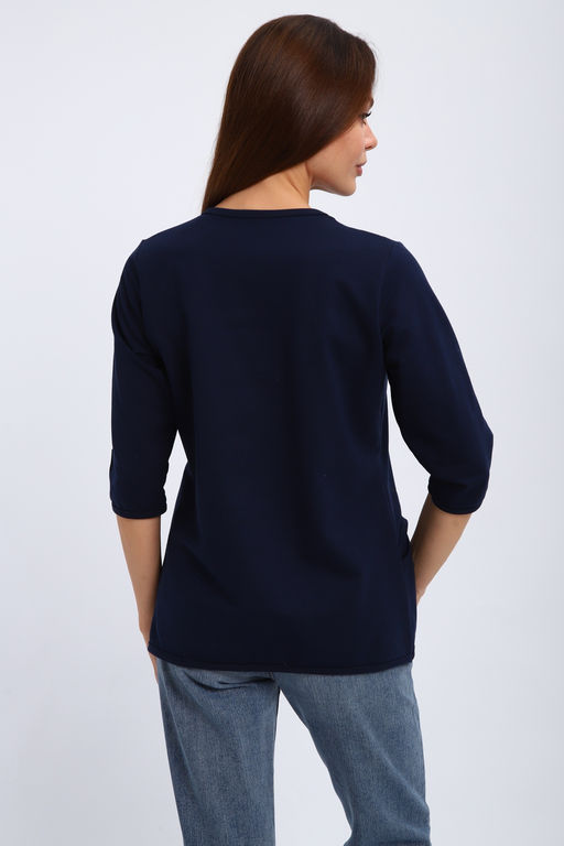 Кофта женская из футера 2-н Анфиса темно синий