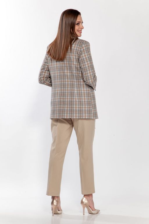 Жакет Belinga 5119 бежевый/клетка фото 2
