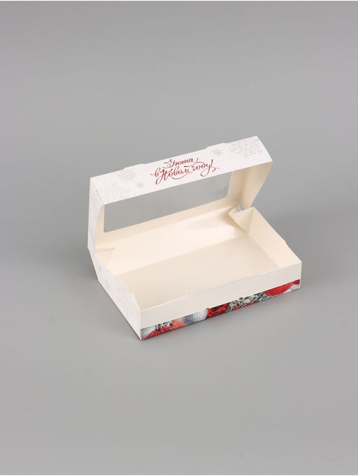 Цена за 5 шт. Коробка подарочная, самосборная «Новогодние игрушки», 20×12×4 см