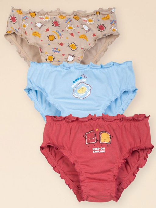 PELICAN, трусы для девочек, Бежевый/голубой/терракотовый  фото 9