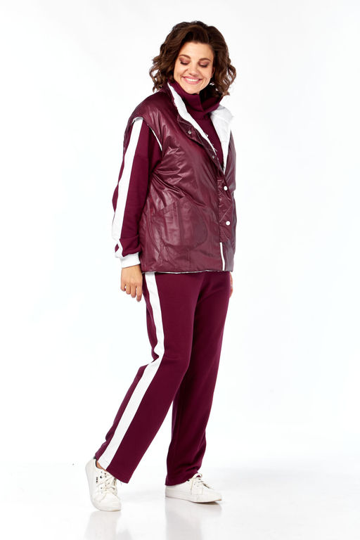 Костюм Diamant 1917 бордо белый  фото 3