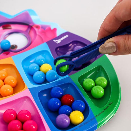 Сортер Смешарики: Весёлые бусинки, 8 цветов, с пинцетом, по методике Монтессори  фото 3