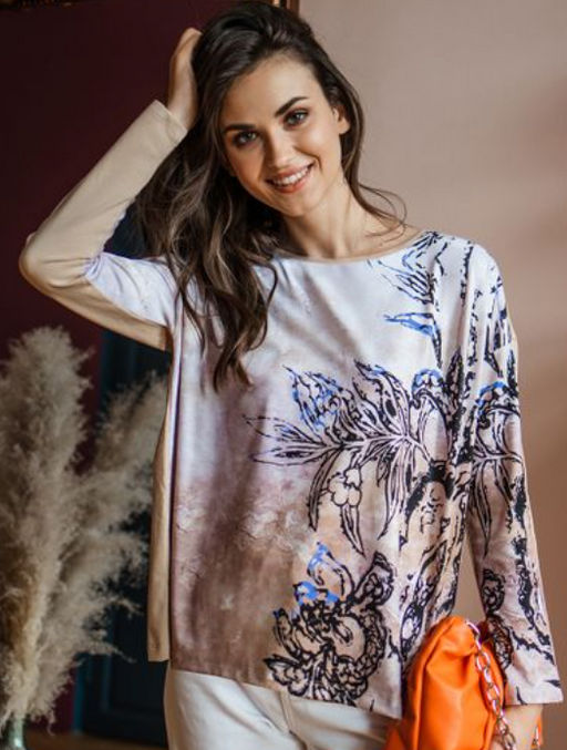 Лонгслив свободного кроя 61.7.7 - Sahar art lab фото 8