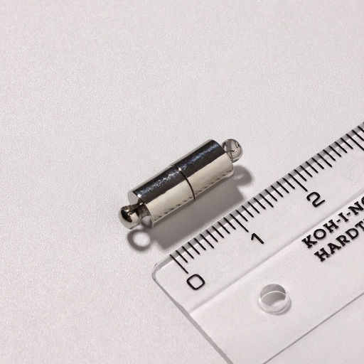 Замок-концевик магнитный 16?6 мм, d петель=1.5 мм (набор 3 шт.), цвет стальной