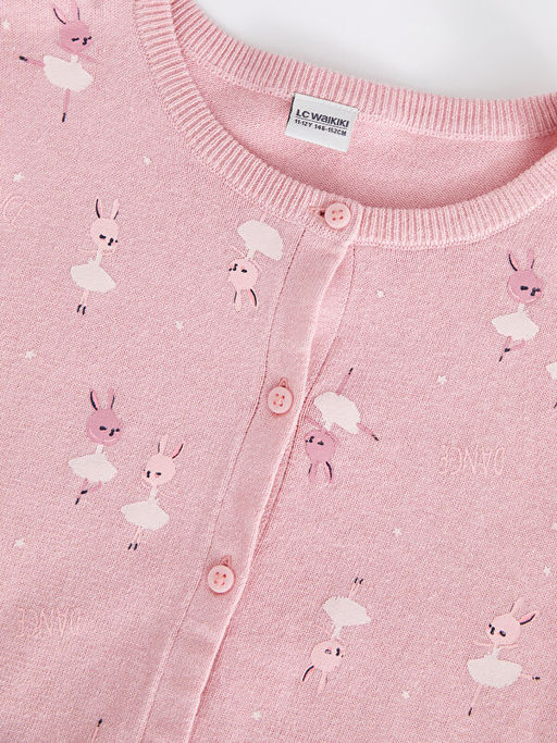 Bisiklet Yaka Desenli Uzun Kollu K?z ?ocuk Triko H?rka - Waikiki фото 3