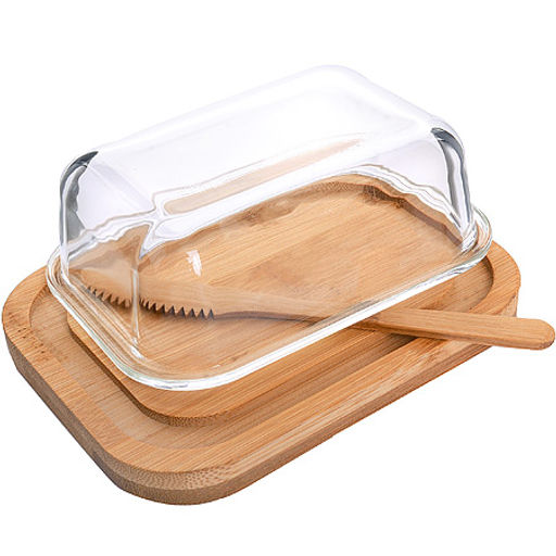 30668 Масленка стекло-бамбук с ножом МВ (х36) - Mayer&boch фото 3