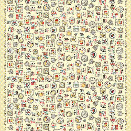 Скатерть 120х145см "Чаепитие", длина стола до 105см, на 4 персоны, рогожка (хлопок 100%) 171г/м2, упаковка классическая, пакет ПВХ 28х41см, "Домашняя мода" (Россия)