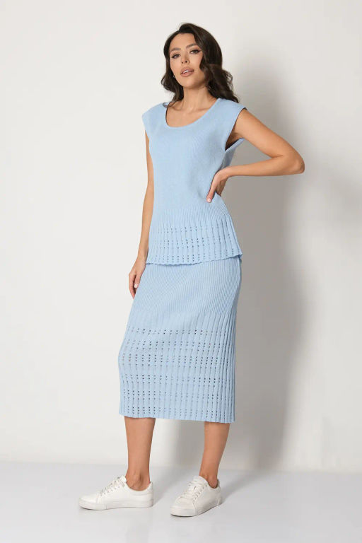 ЗЛАТА Юбка И 017/голубой