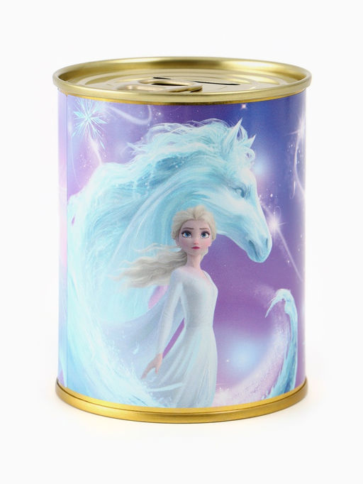 Цена за 2 шт. Копилка металлическая, 9.5 см×7.5 см×7.5 см «Зимняя принцесса»