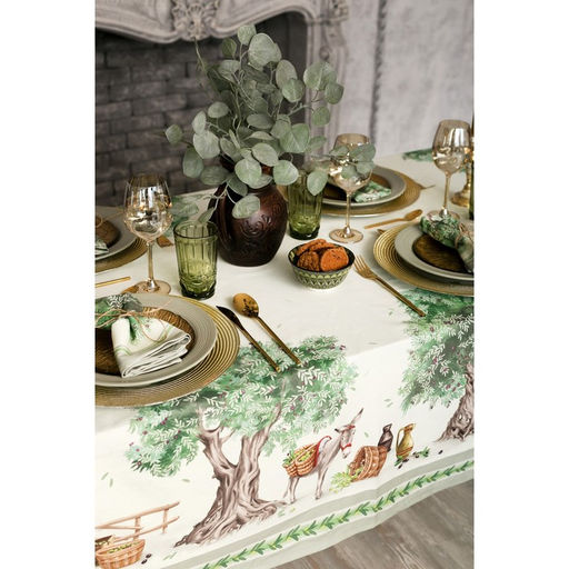 Скатерть Этель Olivia, 220×150 см, 100% хлопок, саржа 190 г/м²