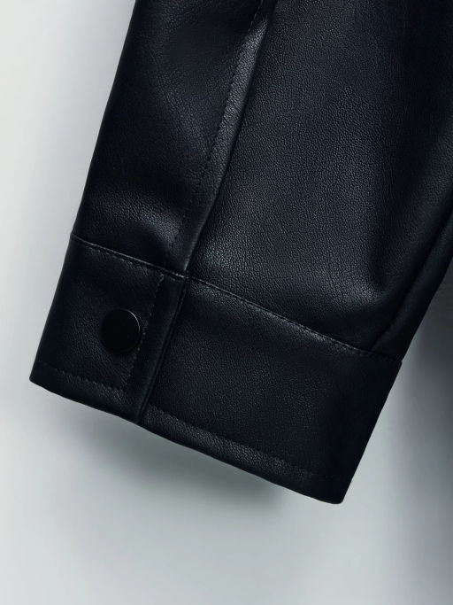 Парка на кулиске из искусственной кожи / Zarina  фото 13