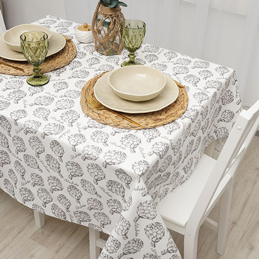 Скатерть 145х220, рогожка, 100 % хлопок, Артишоки ВБ 145х220 - Традиция фото 4