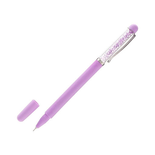 Цена за 36 шт. Ручка гелевая Calligrata «Стразы», синий стержень, узел 0.5 мм, МИКС